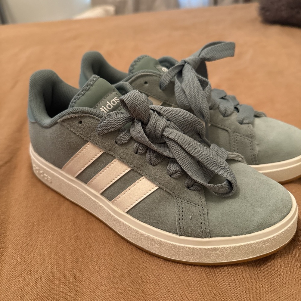 Adidas Green & White Sneakers